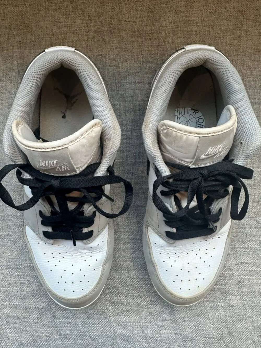 Jordan 1 Retro MCS Baseball Cleats Grey-White-Black Size 9